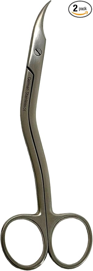 Dog and Cat Nail Cutters Scissors Style German Stainless Steel - For Small Animals, Cats, Dogs, Birds - Grooming Essentials (6")