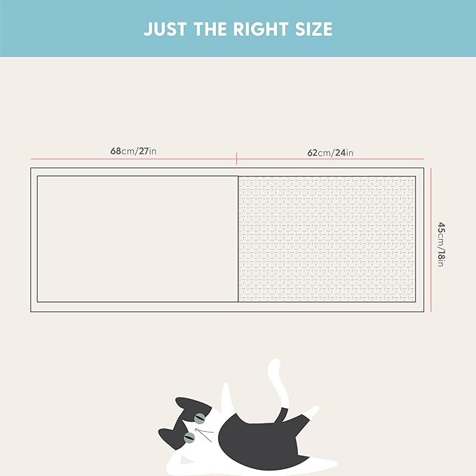 The Cat Ladies Cat Scratch Furniture Protector Mat - Couch Protector from Claws - Anti Scratch Furniture Protectors from Cats Scratching - Sisal Scratcher Pad - Grey