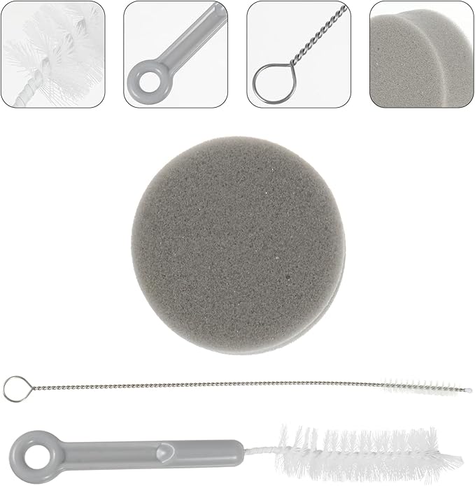 Drinking Glass Set 3pcs Cleaning and Dog Pet Water Cat Dispenser Fountain Kit Drinking Supplies Sponge Cup Cleaner Brush