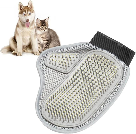 Sosoport Dog Cat Grooming Glove Undercoat Rake for Dogs Cat Brush for Shedding Lint Roller for Pet Hair Hair Remover Massage Tool Glove