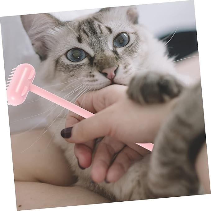 Kisangel Self-grooming Cat Brush Massage Tool for Cats Dogs Creative Hair Removal Scratch Aid Easy to Install