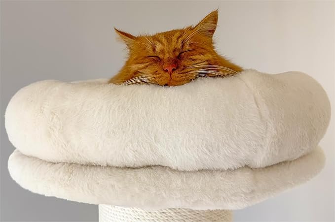 Plush Cat Bed for Large Cat Tree Cat Tower, 17.7"x 17.7"