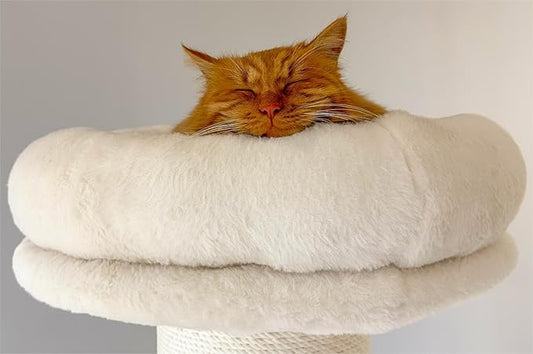 Plush Cat Bed for Large Cat Tree Cat Tower, 17.7"x 17.7"