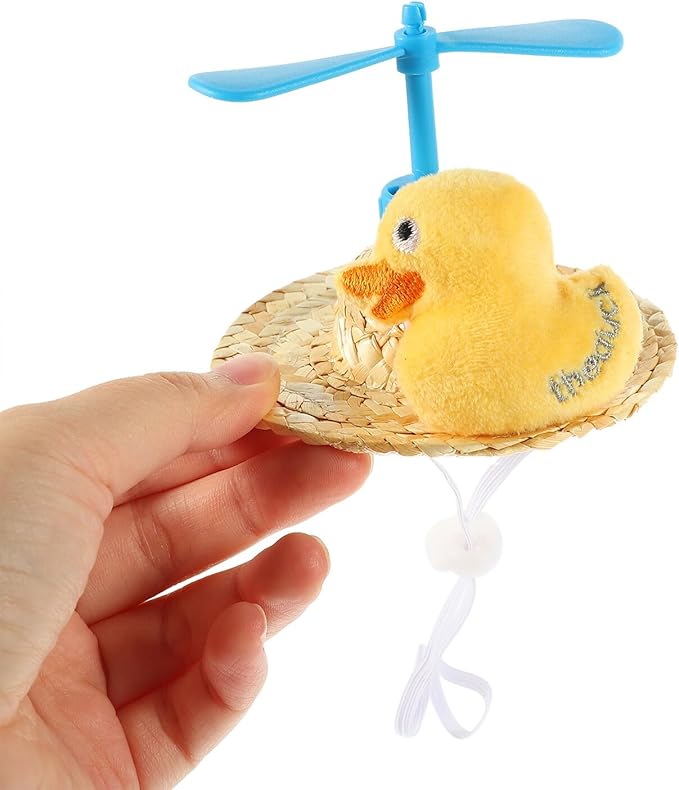 Pet Straw Hat Dragonfly Woven Sunshade Cap Summer Photo Prop for Dogs and Cats, Assorted Styles, Lightweight Breathable Pet Supplies