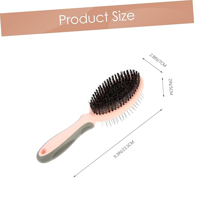 YARNOW Cat Grooming Comb Non-slip Double-sided Pet Comb for Dead Hair Removal