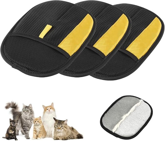 2025 Thickened Strong Pet Hair Removal Glove for Cats & Dogs, Electrostatic Gloves for Pet Grooming, Reusable Quick De-Shedding Gloves for Couch, Clothing, Carpet, Furniture, Car Seats (1pc) (3PCS)