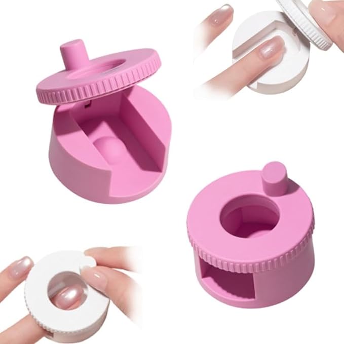 Rotating Cat Eye Magnet, Adjustable Cylinder Stand, Beginner Friendly Nail Tool with Uniform Magnetic Force and Excellent Light Absorption, Can Easily DIY Glossy Cat Eye Effect (Pink)