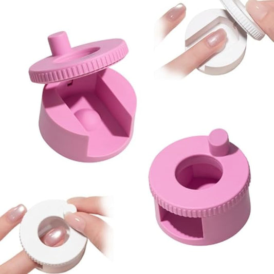 Rotating Cat Eye Magnet, Adjustable Cylinder Stand, Beginner Friendly Nail Tool with Uniform Magnetic Force and Excellent Light Absorption, Can Easily DIY Glossy Cat Eye Effect (Pink)