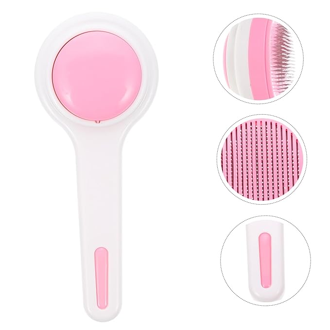 Toyvian Multi-function Pet Comb for Cats Dogs Grooming Brush for Long Haired Dogs Easy Hair Removal Portable Comfortable Handle