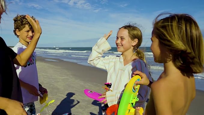 Surfer Dudes Legends & Surfer Pets Wave Powered Mini-Surfer, Pet and Surfboard Beach Toy - Pipeline Pearl and Crystal