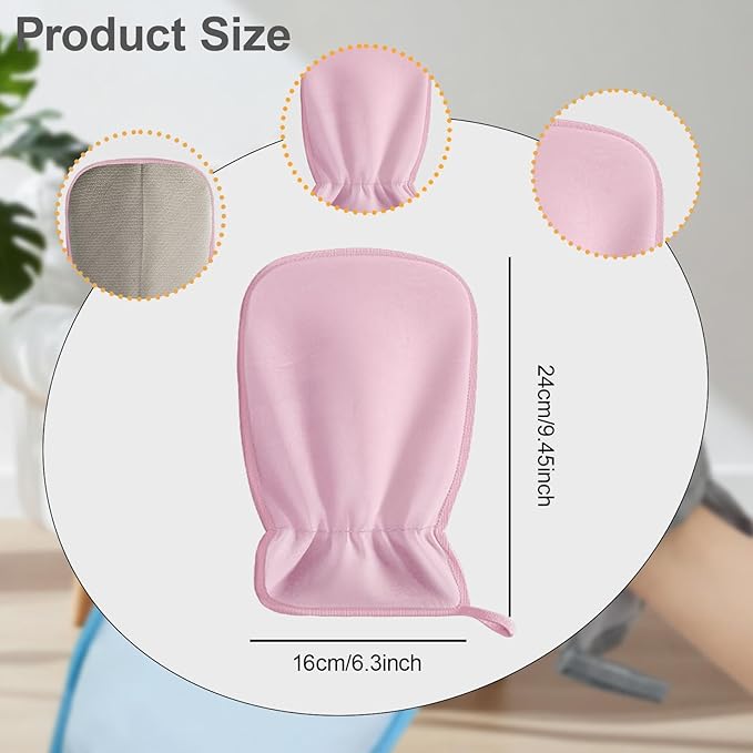Pet Hair Removal Glove Cat Hair Remover Portable Pet Supplies Multipurpose Efficient Grooming Glove Easy Cleaning for Couch, Pink