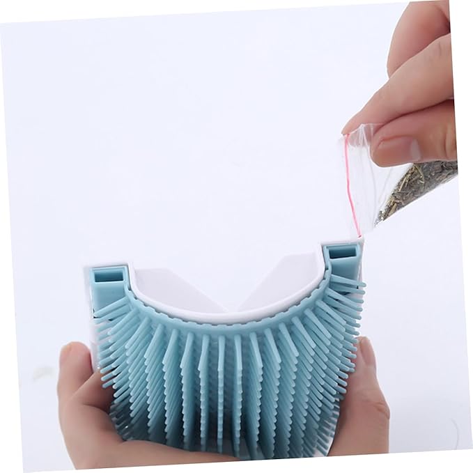 Toyvian Cat Rubbing Brush Cat Massage Self Supplies Self Grooming Brush Pet Products Blue