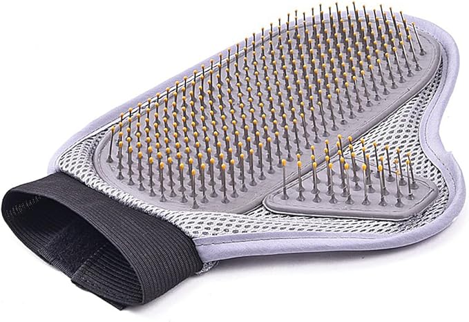 BESPORTBLE Pet Grooming Glove Mitt Dog Hair Remover Long Short Hair Gentle Dual Sided for Dogs Cats Horses Rabbits Pet Bath Glove Mitt Brush
