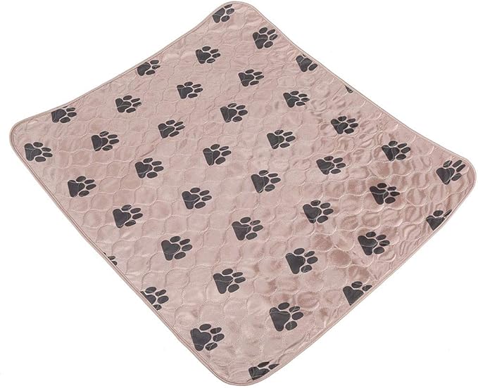 Reusable Dog Pee Pad, Absorbent Pet Urine Mat for Dogs and Cats, 4 - Layer Machine Washable Mat with Barrier for Hard Floors, Print Design in (80 * 90cm)