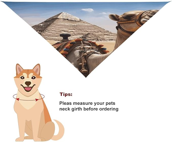 Dog Bandana Spring Pet Scarf Adjustable Triangle Pyramid Camel Printing Dog Bib Washable Polyester Puppy Bandana for Small Medium Large Dogs Cat Birthday Party Supplies