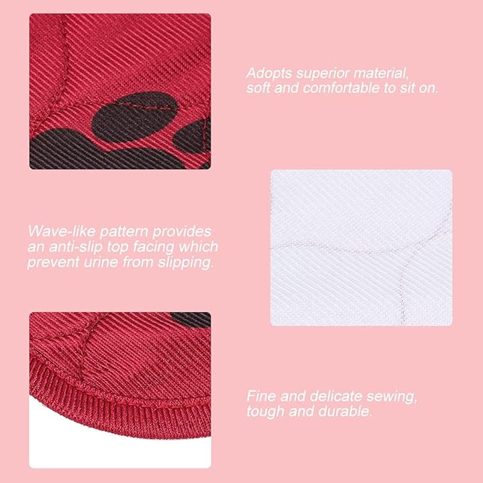 Reusable Dog Pee Pad, Absorbent Pet Urine Mat for Dogs and Cats, 4 - Layer Machine Washable Mat with Barrier for Hard Floors, Print Design in (40 * 60cm)