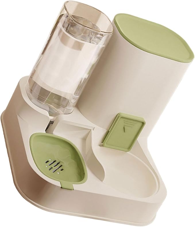 Cats Feeders and Water Dispenser 2 in 1 Pet Automatic Water Dispenser Pet Food Storage for Small Dog Puppy Cats
