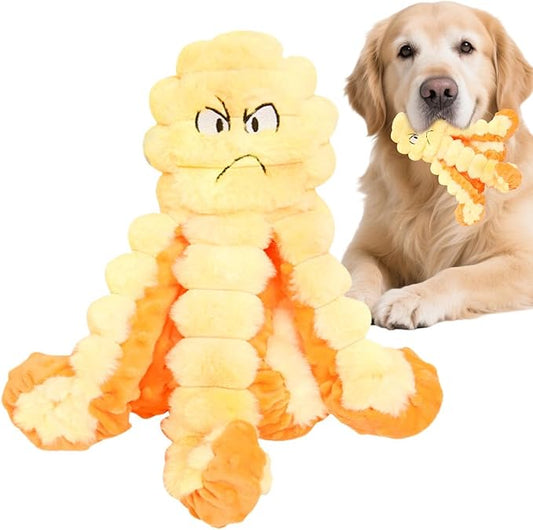 Dog Chew Toy, Interactive Octopus Pet Fetch Supplies | Puppy Chew Toy with Squeaker for Small Breed, Indoor, Outdoor, Park, C