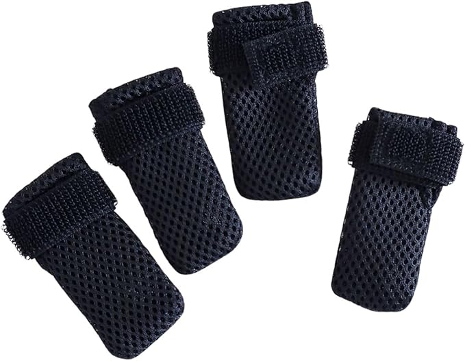 Cat Boots,Dog Boot for Injured Paw,Breathable Mesh Cat Claw Protectors Anti Scratch for Cutting Nails_M(Black)