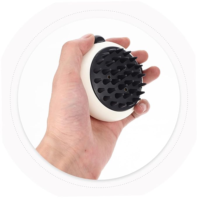 Angoily 2pcs Pet Bath Brushes Wear-resistant Dog Grooming Combs with Panda Design for Shedding and Massage for Dogs and Cats