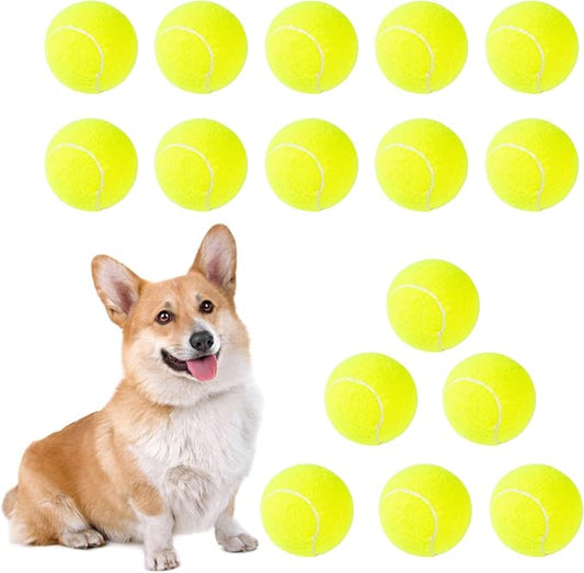 2 inch Dog Training Tennis Balls, 16 Pack Pet Mini Tennis Balls for Small Medium Dogs Fetching Training Exercise