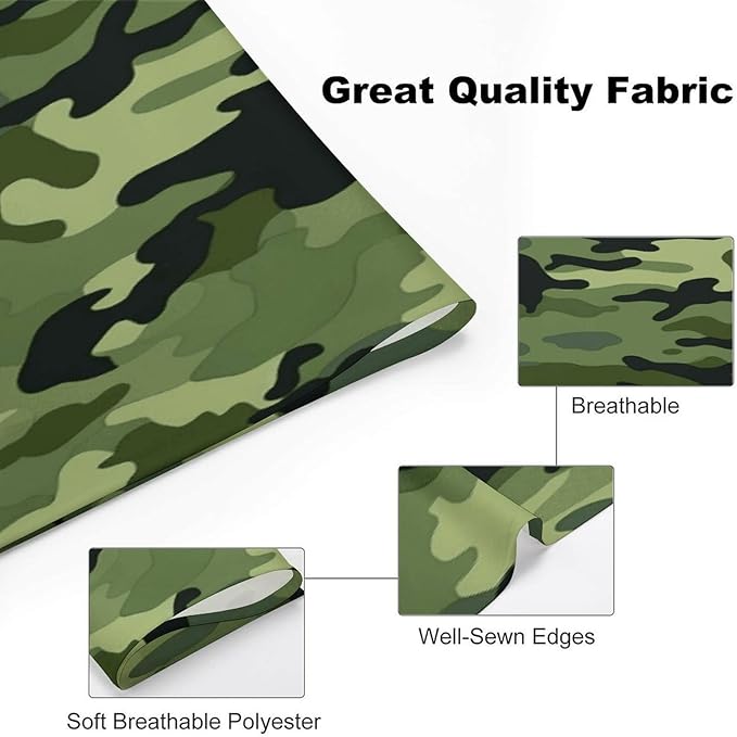 Dog Bandana Spring Pet Scarf Adjustable Triangle Camo Green Printing Dog Bib Washable Polyester Puppy Bandana for Small Medium Large Dogs Cat Birthday Party Supplies