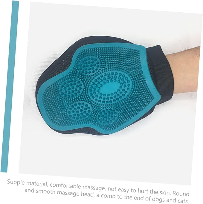 TOYANDONA Double-Sided Silicone PET Grooming Brush Cat Dog Bathing Glove for Easy Shedding Cleaning and Massage Hypoallergenic Grooming Tool for Cats and Dogs