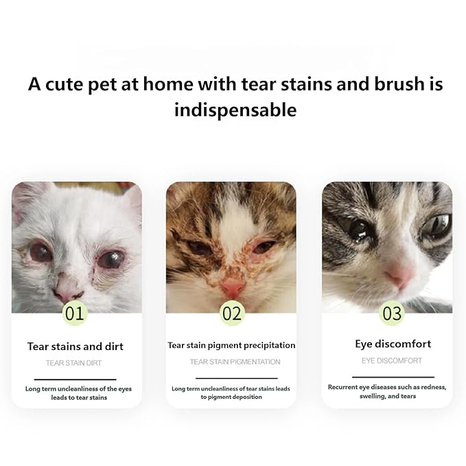 4lots Pet Tear Stain Removal Brush Soft Fiber Head Eye Care Dog Cats Supply Grooming Tool Eye Care Grooming Tool