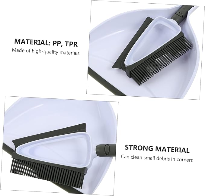VOSAREA Pet Grooming and Cleaning Set - 1 Set Pet Hair Broom with Dustpan for Easy Removal - Ideal for Home Cleaning Cat and Dog Grooming Compact and Convenient for Small Spaces