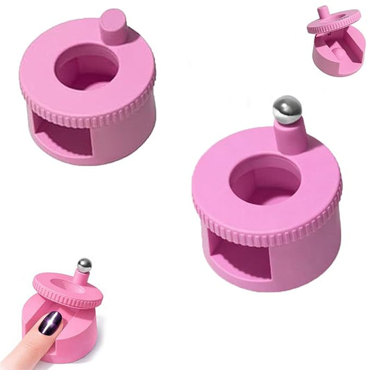2Pcs Rotating Cat Eye Magnet, 2026 Magnetic Nail Tool, Beginner Friendly 5D Magnet Cateye, Uniform Magnetic Force and Excellent Light Absorption, Can Easily DIY Glossy Cat Eye Effect (2B-Mix)