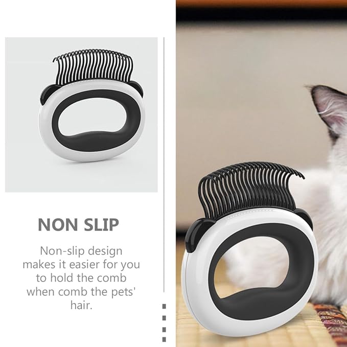 Cat Grooming Brush and Kitten Hair Removing Comb with Soft Teeth, Portable Pet Massage and Hair Cleaning Comb for Indoor Cats and Home Use