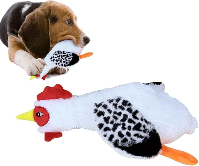 Dog Toys, Modern, Chicken – Compact Squeaky Stuffed Animal Chew, Sound Puppy Play Small, Medium Large Home Travel Daily | Puppy Small Medium Large Dog Home Travel Daily Outdoor Garden