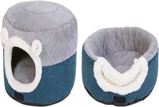 Cat Bed House Soft Plush Kennel Puppy Cushion Small Dogs Cats Nest Winter Warm Sleeping Pet Dog Bed Pet Mat Supplies(S 40x40x31cm)