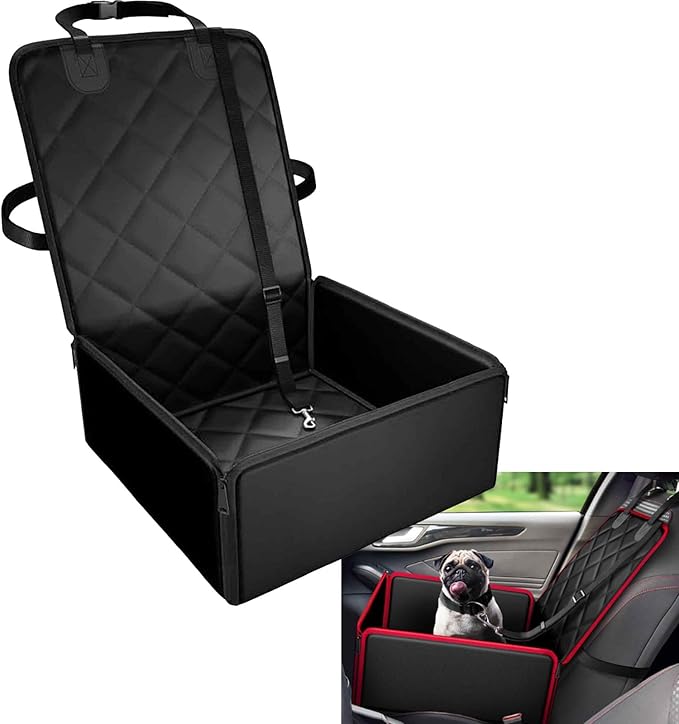 Front Seat Pet Mat for 2016-2024 Chevy 6TH Camaro, Foldable Portable Dog Carrier Travel Basket Cat Puppy Kitten Cushion Protective Pad Supplies,Black