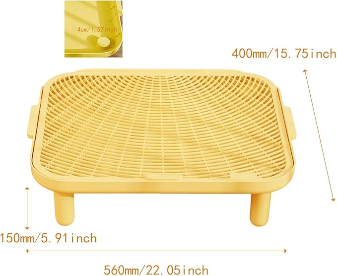 HouseVibe Cat Litter Ramp Trapper Mat Washable Double Layered Trapping Mat with Non-Slip Surface Step for Indoor Cats Balcony Living Room- Large