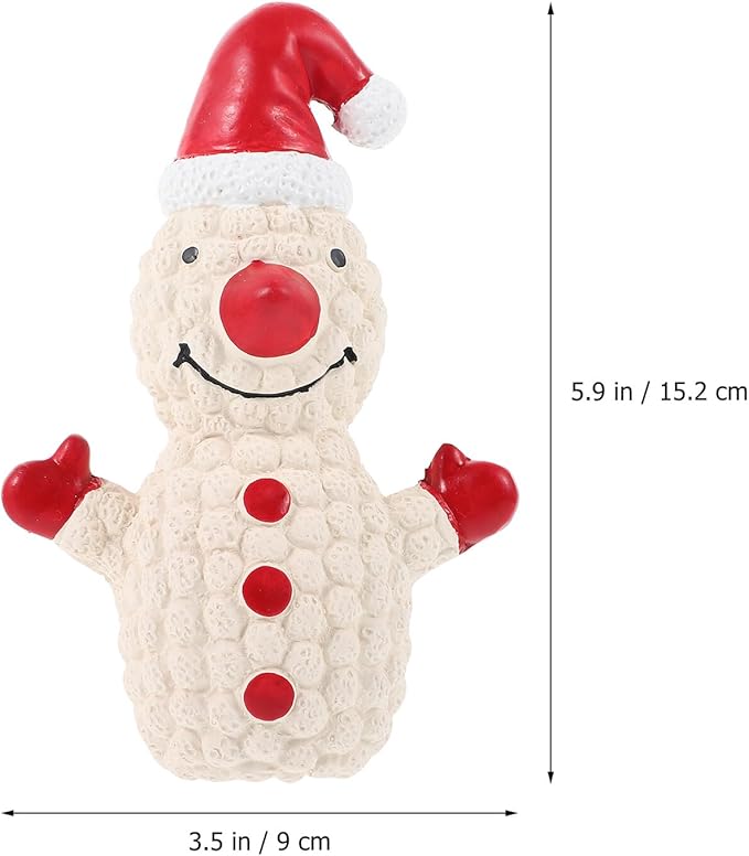 Christmas Latex Dog Squeaky Interactive Chew Snowman Shape White Soft Plaything for Puppies and Dogs Holiday Pet Supplies