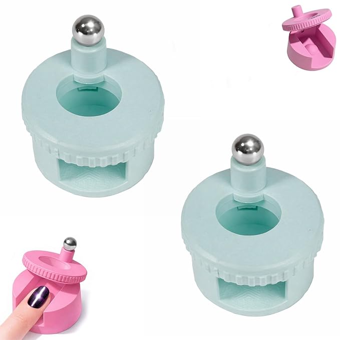 2Pcs Rotating Cat Eye Magnet, 2026 Magnetic Nail Tool, Beginner Friendly 5D Magnet Cateye, Uniform Magnetic Force and Excellent Light Absorption, Can Easily DIY Glossy Cat Eye Effect (2G-Ball Magnet)