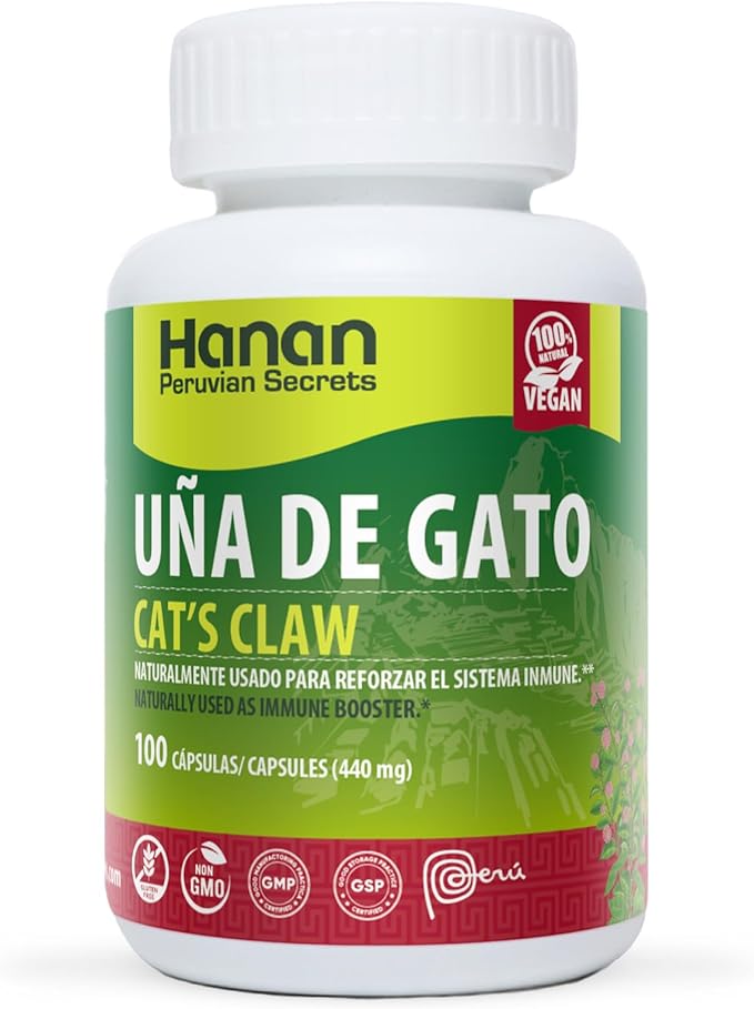 Hanan Uña de Gato Cat's Claw | 100 Capsules | Naturally Aids in Supporting Healthy Immune System