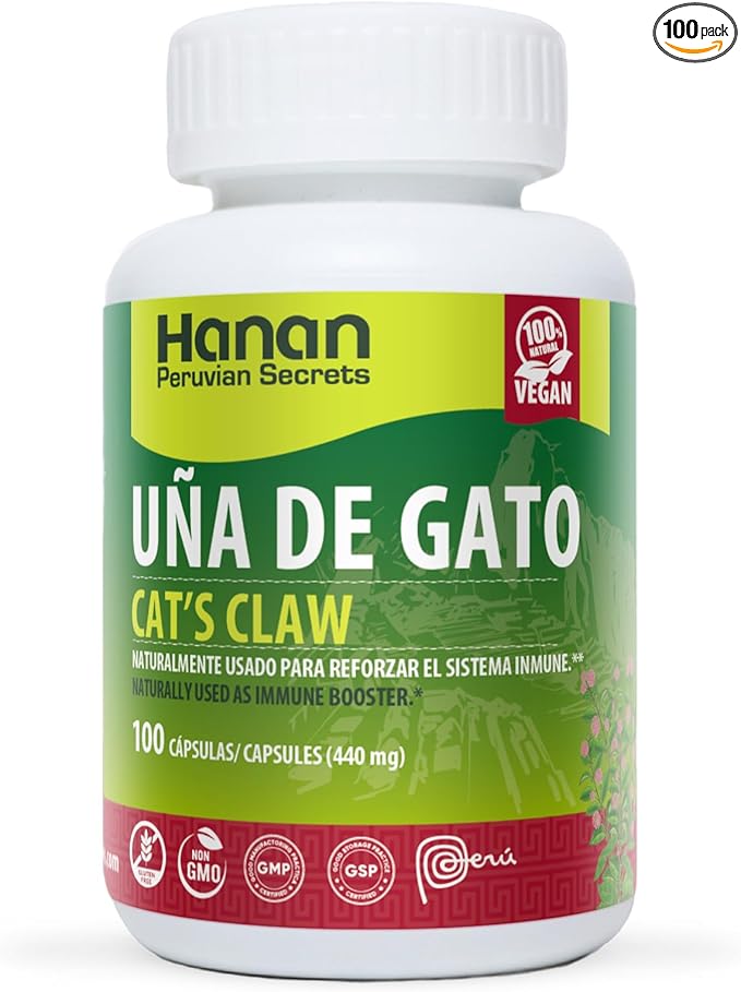 Hanan Uña de Gato Cat's Claw | 100 Capsules | Naturally Aids in Supporting Healthy Immune System