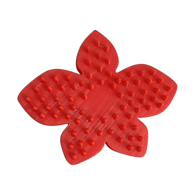 Petal Shape Dog Scrubber, 11.2cm, Soothing Comb, 3D Printed Bath Brush, Grooming, Massage, Skin Care, Pet Supplies, Waterproof, Cleansing