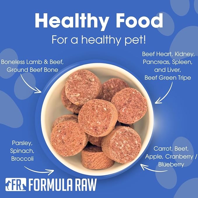 Freeze-Dried Raw Dog Food – Lamb – High Protein, Grain-Free, No Fillers or Additives, Meal Mixer or Topper, Supports Healthy Digestion, Joints, and Coat – 1.55 lb