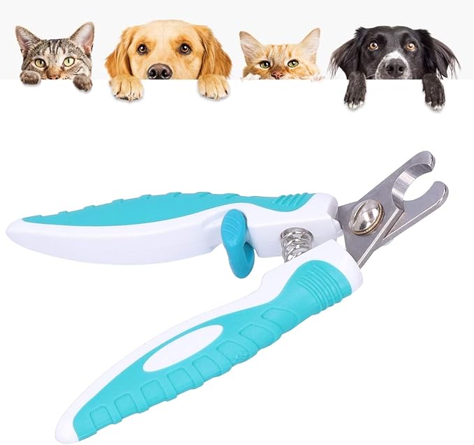Cat Nail Clipper, Stainless Steel Cat Dog Animal Claw Trimmer Cutter Grooming Tool, Cat Claw Trimmer Cat Scissors Pet Nail Clippers for Cats Kitten Puppy Rabbit Bird Ferret