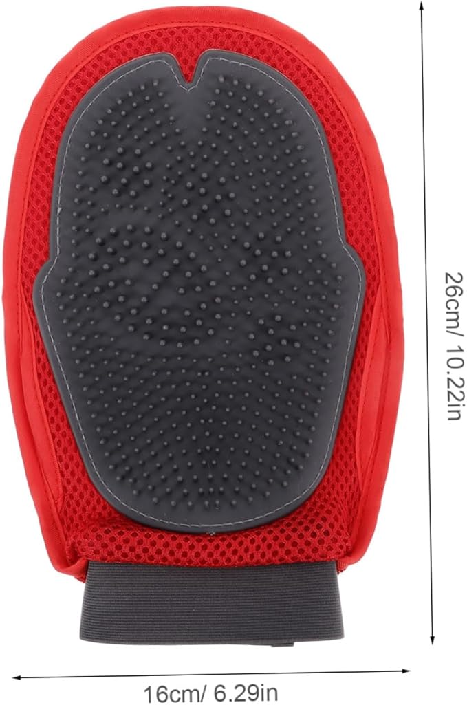 balacoo Pet Massage Brush Glove Double Sided Glove Brush Dog Dematting Comb Pet Shaver for Cats and Grooming