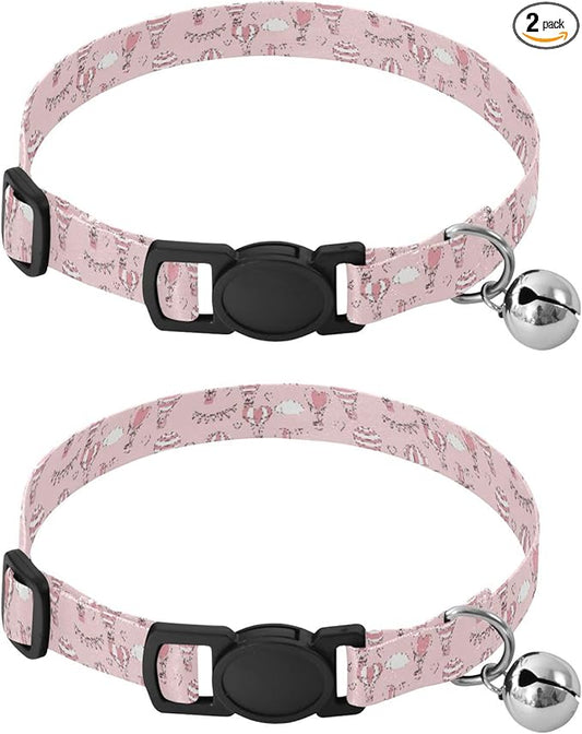 Dog Collar Hot Air Balloon Cloud Pattern Small Dog Collars Comfortable Puppy Collar Cat Pet Collar for Dogs Cats Pets Supplies 2 Pack