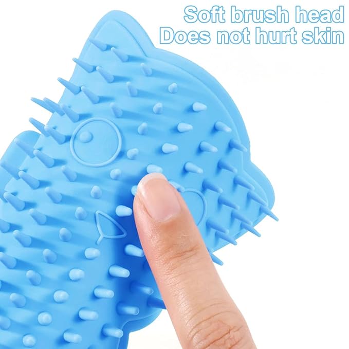 Cat Wall Brush, Cat Grooming Brush,Wall Massage Scratcher | Silicone Cat Corner Massage Comb, Adjustable Pet Itch Rubbing Tool for P
