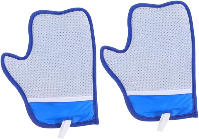 TOYANDONA 2pcs Pet Hair Removal Gloves Double-Sided Electrostatic Grooming Mitts for Cats Dogs Reusable Lint Remover for Furniture Clothes Car Seats Ergonomic Comfortable Fit