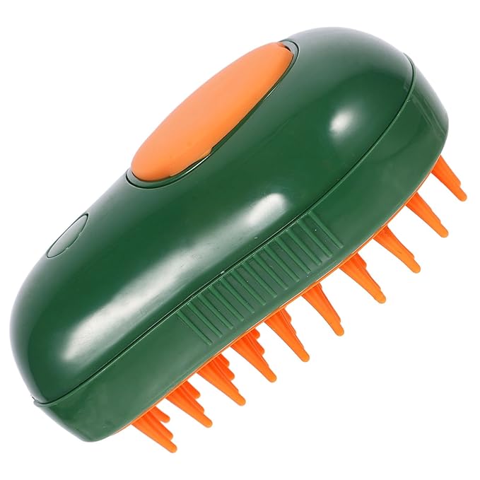 Mikikit 4-In-1 Avocado Shape Cat Steam Brush Self- pet Bathing Tool with Massage Comb for Indoor Cat Grooming and Fur Care