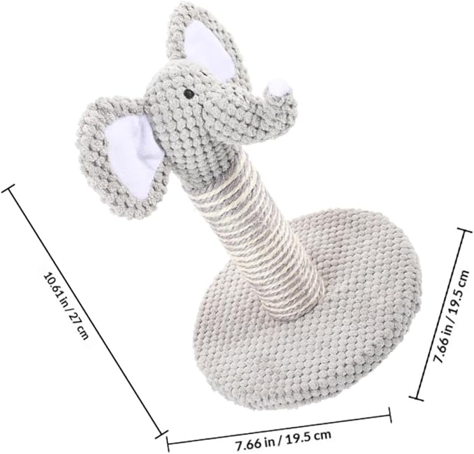 NUOBESTY 2pcs Cat Scratching Posts Set with Elephant and Zebra Design Sisal Rope Vertical Scratcher for Indoor Cats Comfortable Climbing and Nail Trimming for Kittens