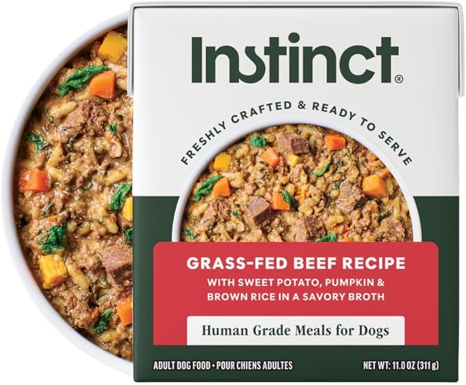 Instinct Freshly Crafted Meals, Dog Wet Food or Topper - Grass-Fed Beef, 11 oz. Carton