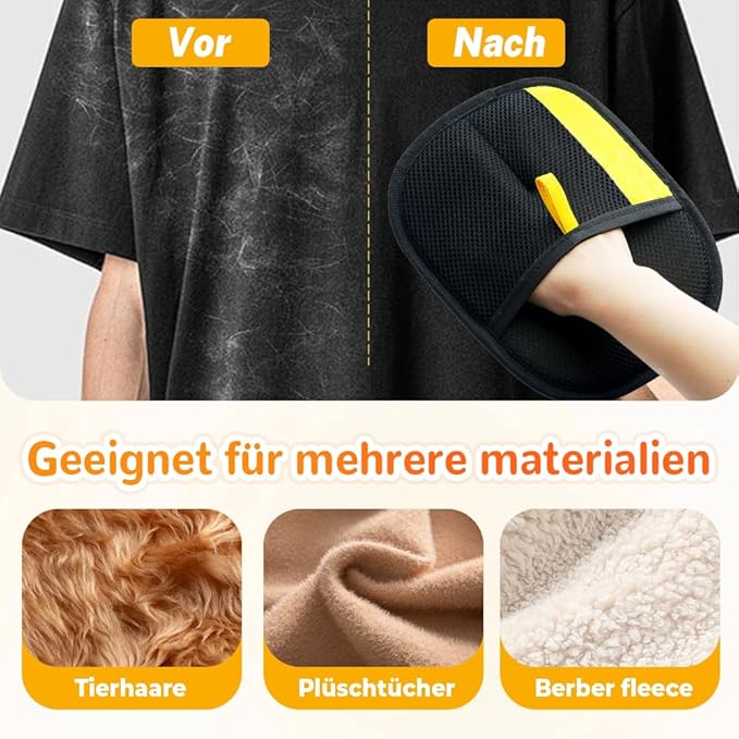 Electrostatic Gloves Pet Hair Removal, 2025 New Pet Hair Remover Gloves, Reusable Grooming Glove for Cats & Dogs